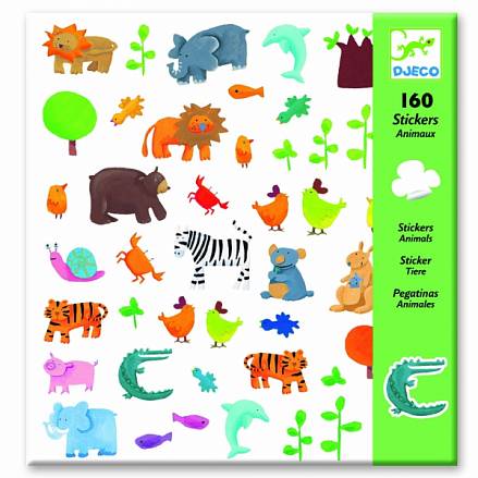 Набор из 160 наклеек – Животные 